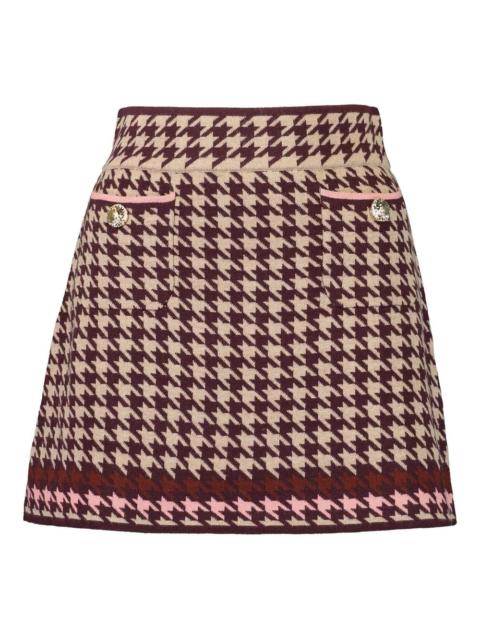 Cara Cara Lynne houndstooth pocket skirt