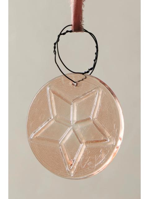 FREE PEOPLE Etched Disc Glass Ornament