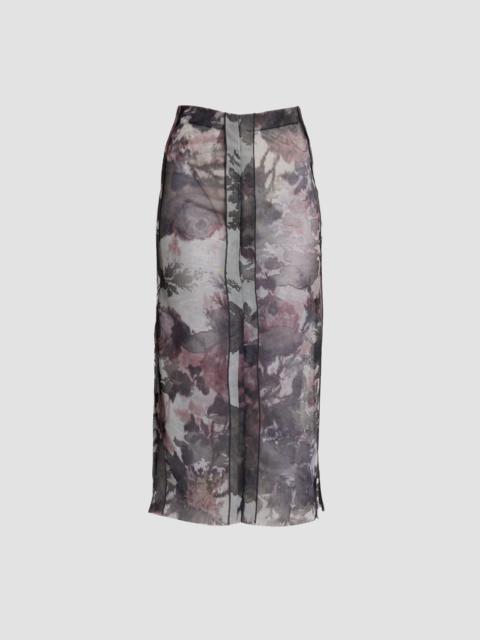 Erdem FLORAL PRINT JACQUARD KNIT SKIRT