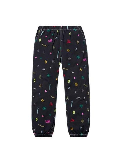 Supreme Supreme SS19 Deep Space Skate Pant Creative Pattern Casual Pants Unisex Black SUP-SS19-10292