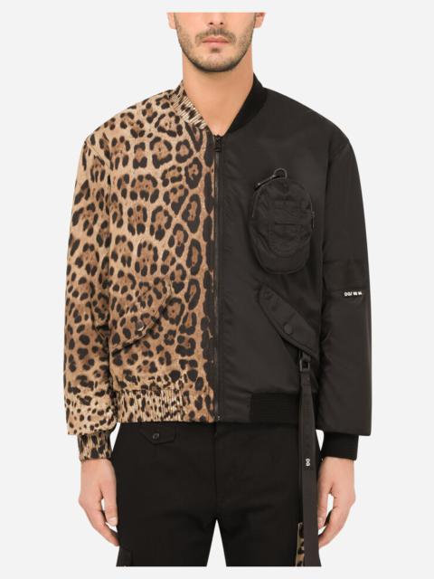 Dolce & Gabbana Leopard-print cotton and nylon jacket