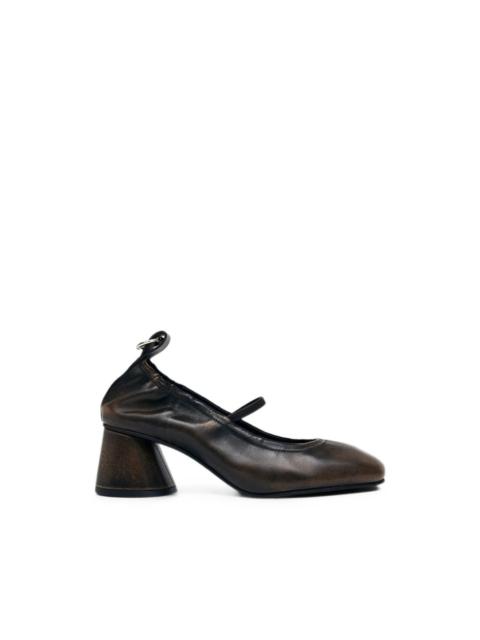 ALOHAS Rhiane leather square-toe pumps