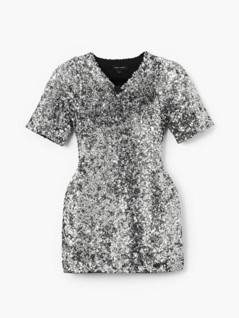 Marc Jacobs SEQUIN V-NECK KNIT DRESS