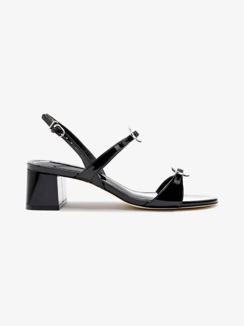 Larroudé Tinx Block In Black Patent Leather