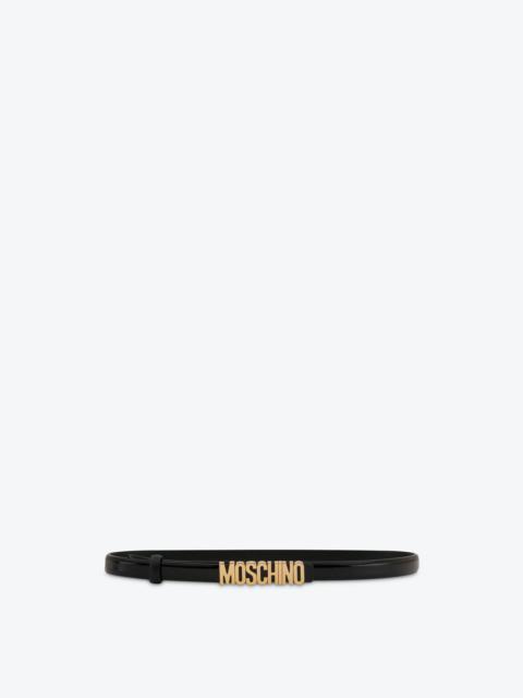 Moschino CALFSKIN BELT WITH MINI LOGO