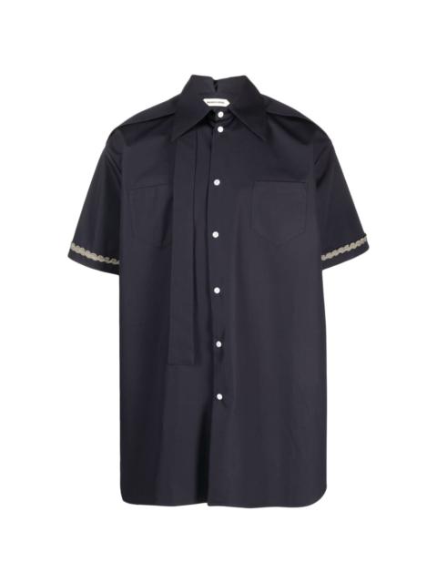 NAMACHEKO appliqué-detail short-sleeve cotton shirt
