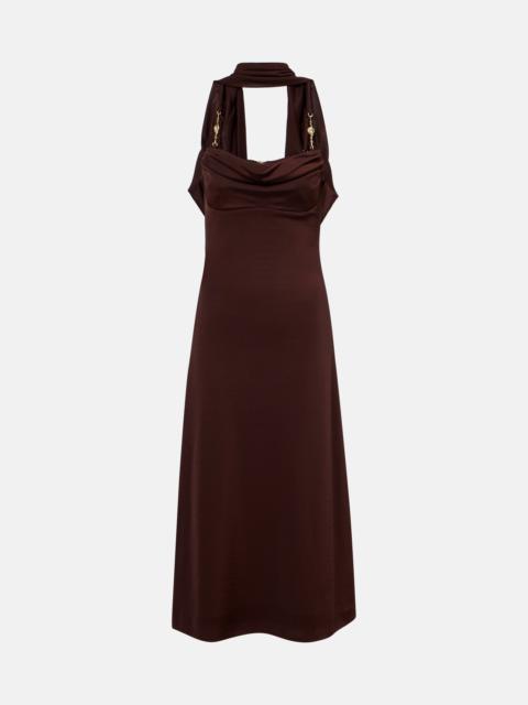 REBECCA VALLANCE Isla scarf-detail midi dress