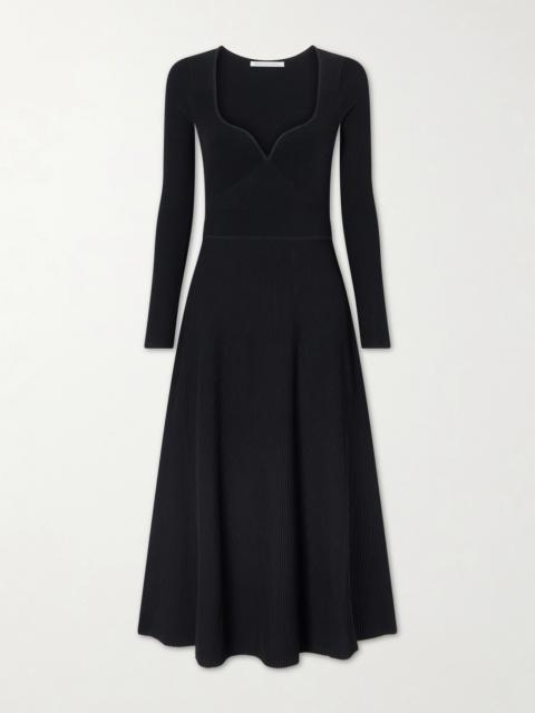 MARIA McMANUS Ribbed Stretch-jersey Bustier Maxi Dress