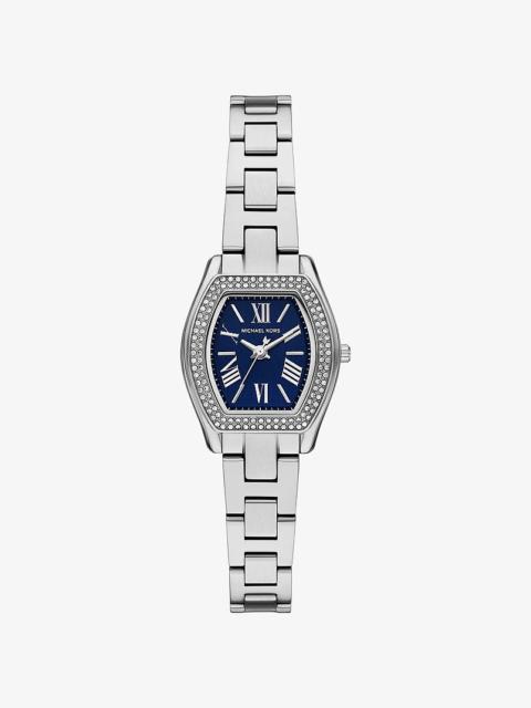 MICHAEL KORS Petite Chelsea Pavé Silver-Tone Watch