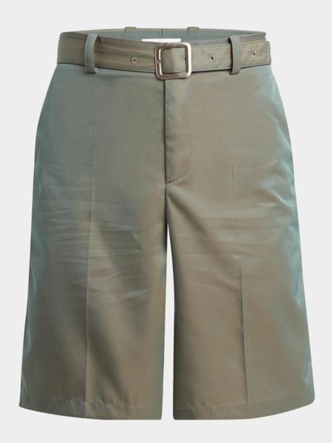 Jil Sander Men's Glaze Effect Self-Belt Shorts