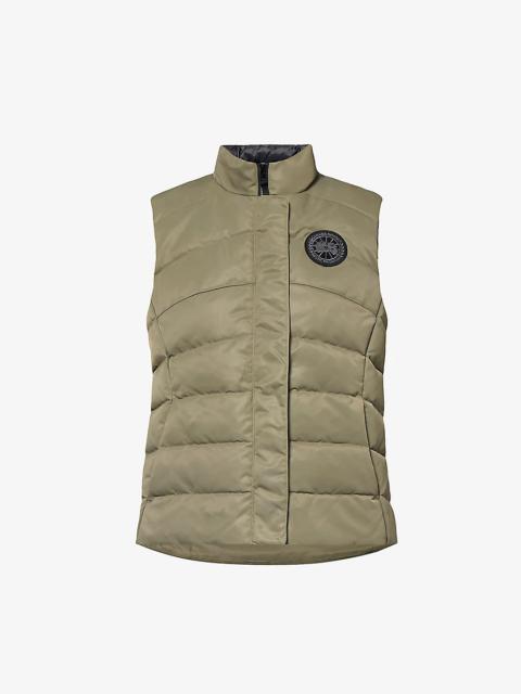 Freestyle brand-patch shell-down gilet