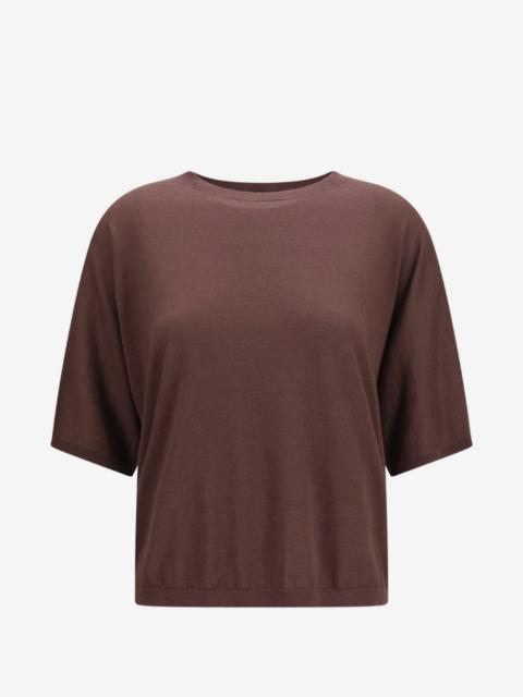Brunello Cucinelli fine-knit short-sleeve top