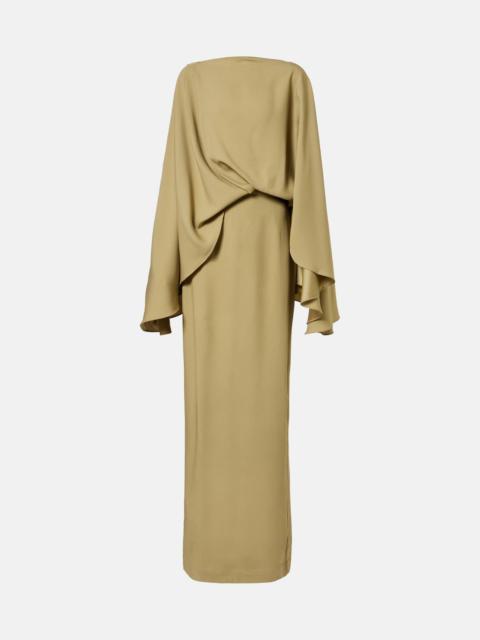 Taller Marmo Eolia draped crêpe cady gown