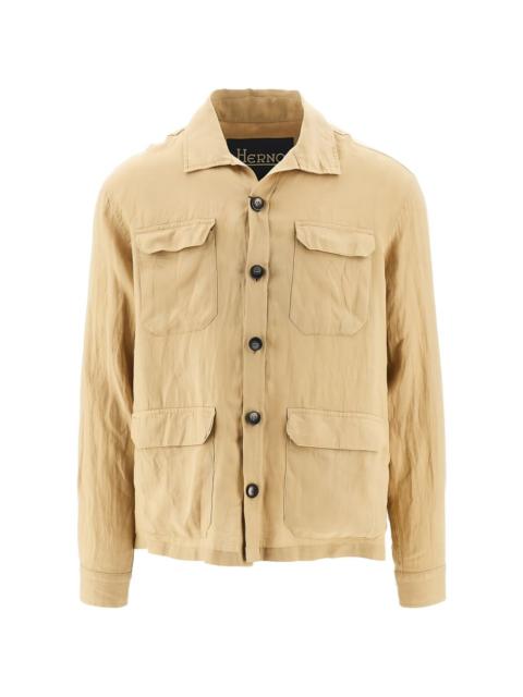 Herno linen shirt jacket