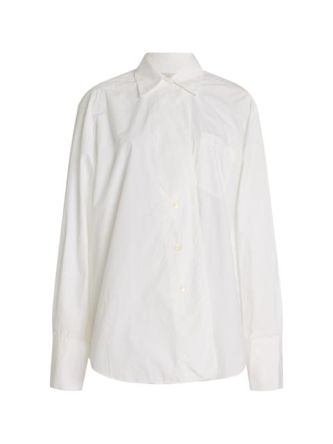 House of Dagmar Asymmetric Cotton Shirt white