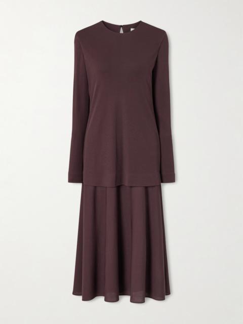 Jil Sander Layered Jersey Maxi Dress