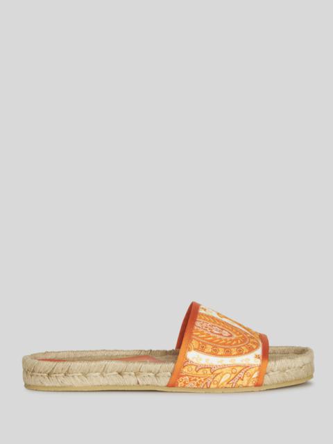 Etro LIQUID PAISLEY FLAT BEACH SANDALS