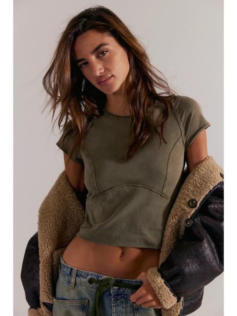 FREE PEOPLE We The Free Protagonist Cropped Cap Sleeve Tee