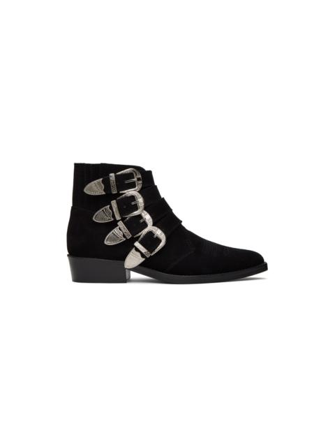 TOGA VIRILIS Black Buckle Boots