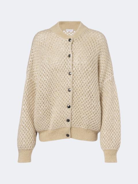 Brunello Cucinelli Open-knit mohair-blend cardigan