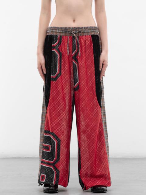 Chopova Lowena Contrast Paneled Plaid Basketball Pants