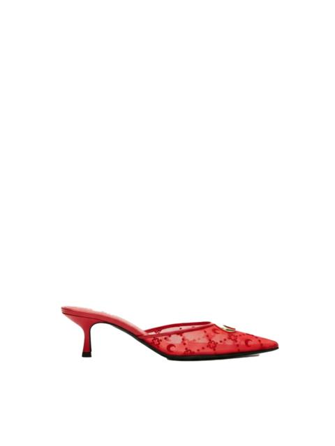 Marine Serre MESH FLOCK KITTEN HEELS Marine Serre MULES