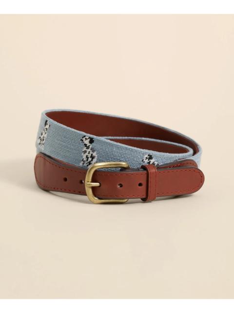 Brooks Brothers Smathers & Branson Needlepoint Dalmatian Belt