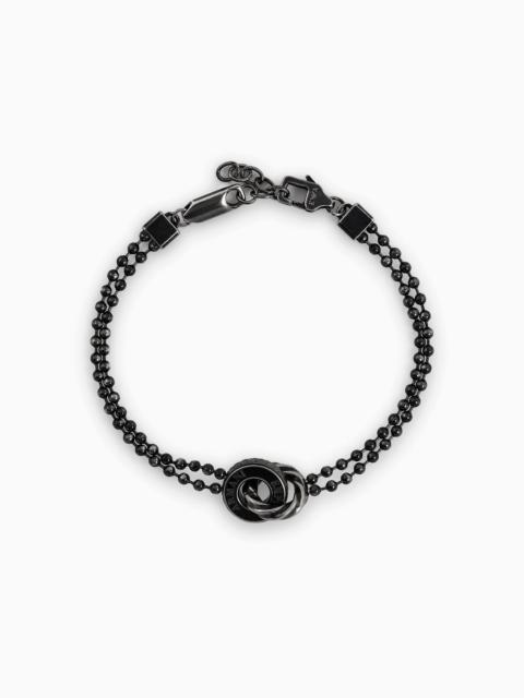 EMPORIO ARMANI Stainless Steel in Blacken Finishing Chain Bracelet