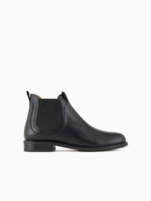 EMPORIO ARMANI Leather Icon Chelsea boots