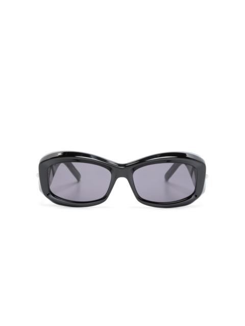 Givenchy engraved-logo rectangular-frame sunglasses