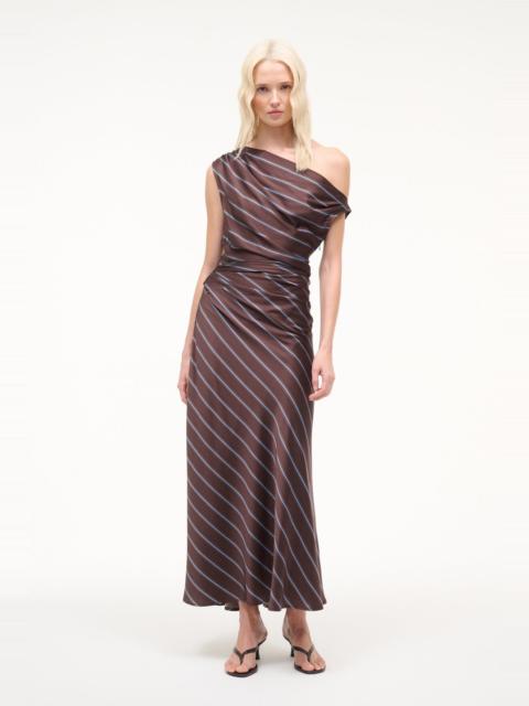 STAUD STAUD PHARE SILK DRESS REDONDO STRIPE