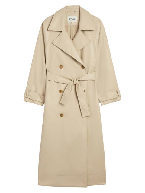 APPARIS Women's Lana Faux Leather Trench Coat - Latte