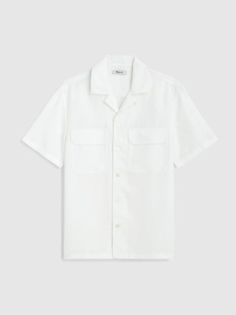 Madewell Short-Sleeve Camp Shirt in Archive Linen Blend