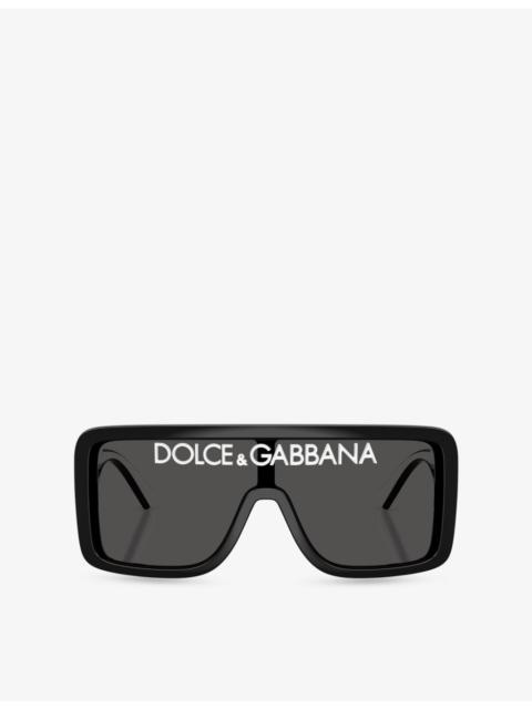 Dolce & Gabbana DG6204 Rectangular-Frame Acetate Sunglasses