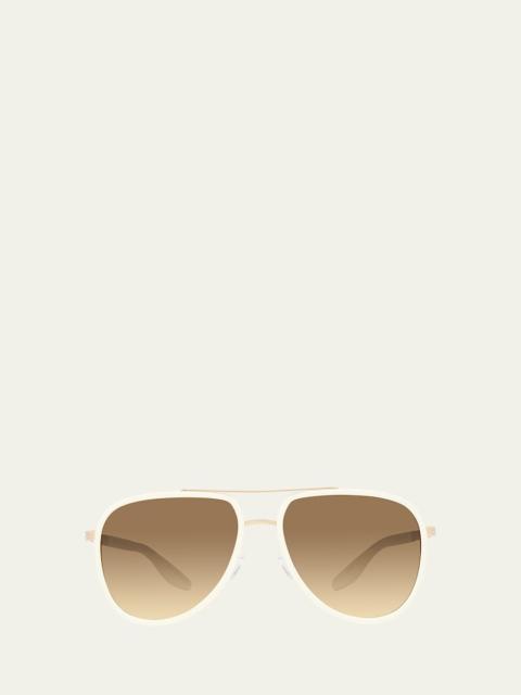BARTON PERREIRA Cani Titanium Aviator Sunglasses