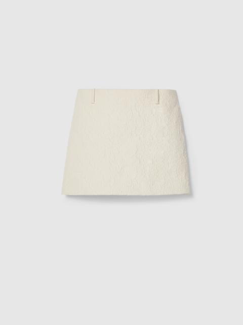 Textured cotton mini skirt