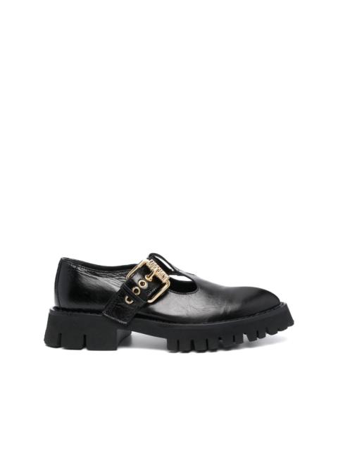 Moschino pointed-toe leather loafers