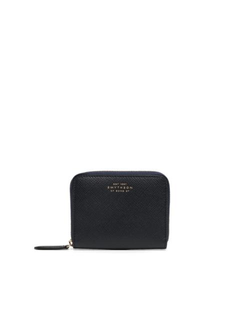 Smythson grained-leather zipped purse