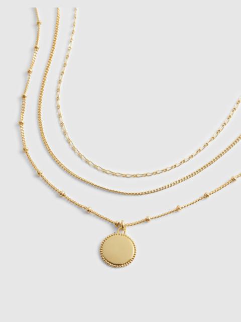 Madewell Coin Pendant Necklace Set