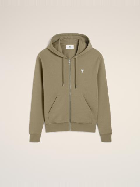 AMI Paris GREEN COTTON AMI DE COEUR HOODIE