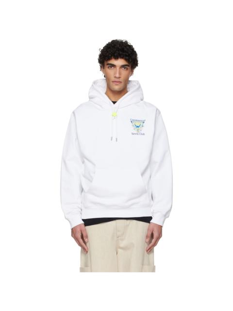CASABLANCA White 'Tennis Club' Icon Hoodie