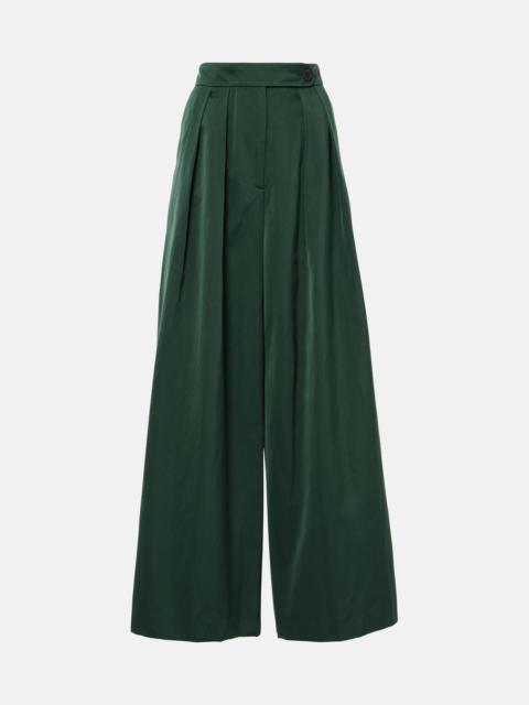 Pleated wide-leg pants