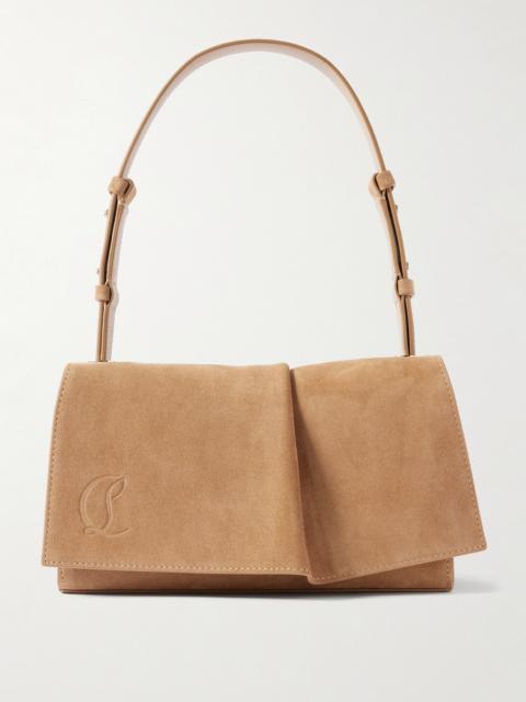 Christian Louboutin Baggy Small Logo-debossed Suede Shoulder Bag