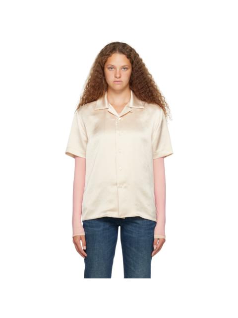 MM6 Maison Margiela Off-White Crinkled Shirt
