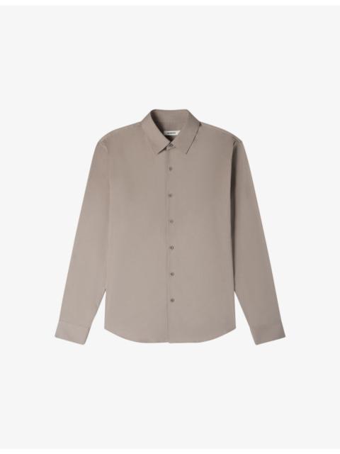 Sandro Classic Long-Sleeve Cotton-Blend Shirt