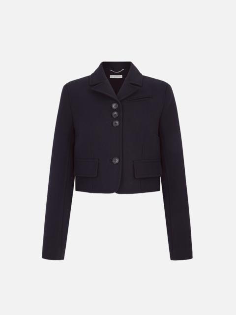 EMILIA WICKSTEAD Chapel Jacket in Black Birdseye Suiting