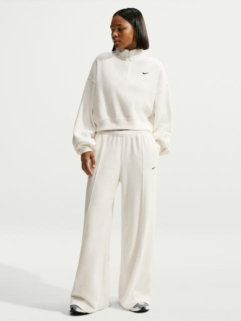 Nike Nike Studio Fleece Medium-Weight Plush Women's Mid-Rise Wide-Leg Pants