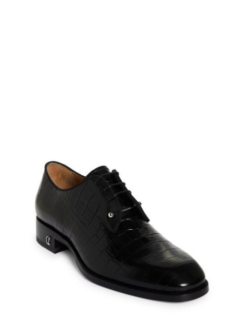 Christian Louboutin Chambeliss Croc Embossed Derby