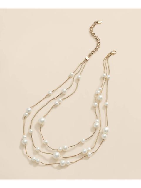 Brooks Brothers Triple Strand Faux-Pearl Necklace
