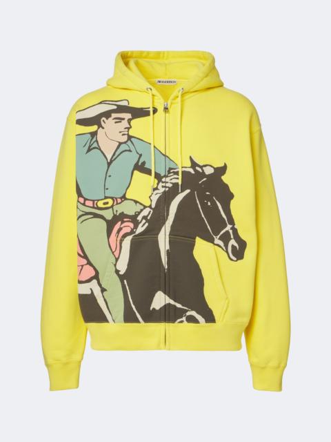 JW Anderson Printed cotton jersey hoodie